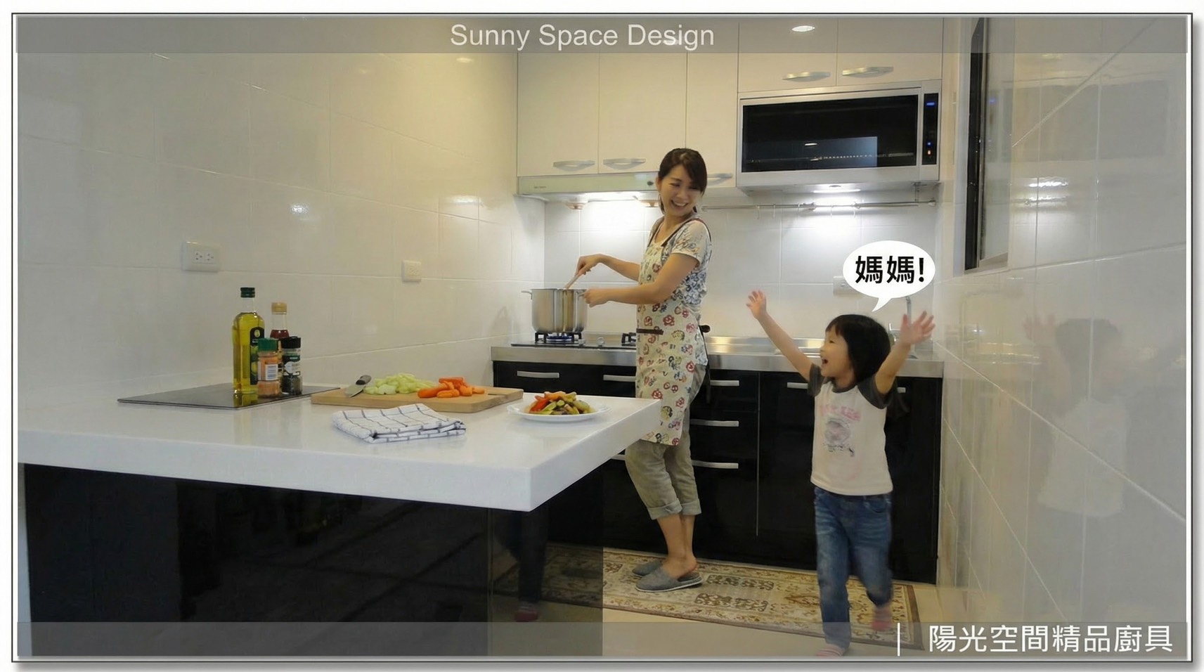 深坑陸先生一字型廚具 × 輕中島吧檯 × 空間優化設計｜陽光空間精品廚具