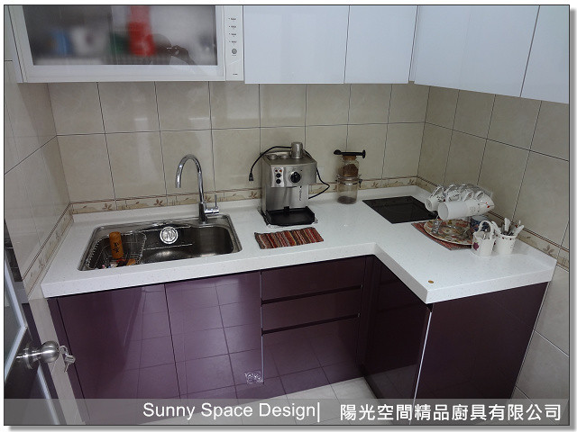 上白下紫水晶門板配色細節