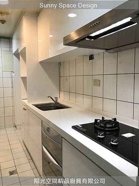 台北民權東路六段一字型395cm廚具全景