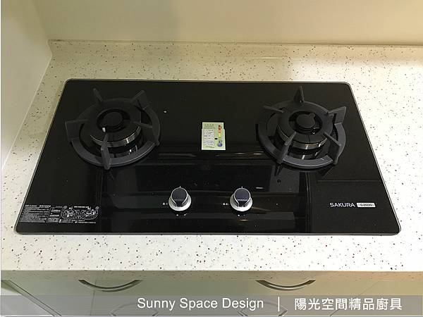 板橋金門街薄荷綠一字型廚具全景