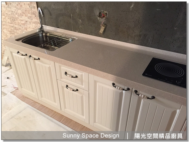 永和套房美式鄉村廚房完工全景