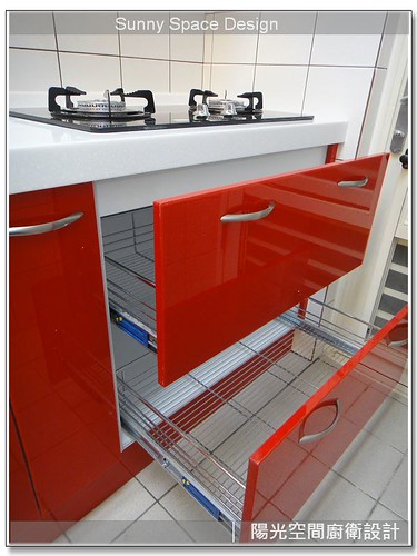 爐下三邊拉籃收納展示