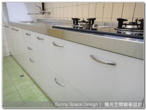 櫻花雙口玻璃爐與不銹鋼檯面