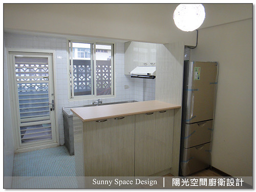 北投中央北路泥作ㄇ型基座廚具全景