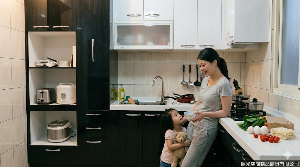職業婦女理想廚房L型高效動線完工照