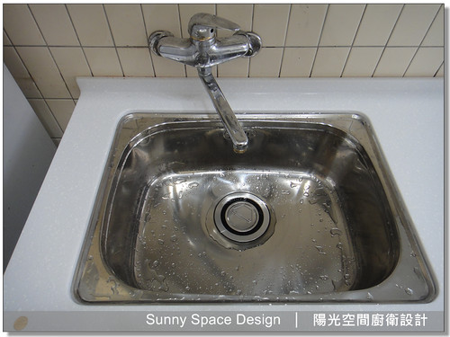 純白廚具搭配一般型水槽實拍