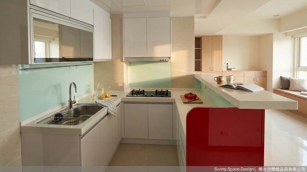 桃園復興路大氣派ㄇ字型開放式廚房完工照