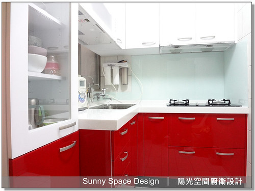 內湖麗山街 L 型 163x145cm 廚房全景