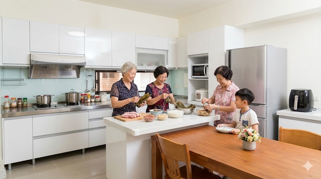 桃園廣興三路L型大坪數不銹鋼檯面廚具完工照