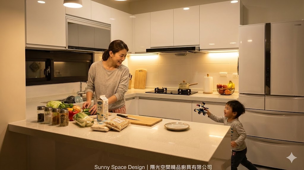 桃園南通路ㄇ字形廚具完工照