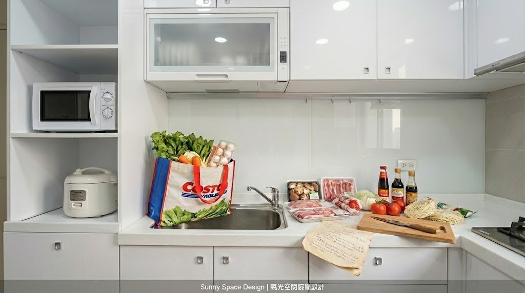 三重下竹圍小坪數 L 型廚房改造 × 豪山三機 × 電器櫃配置｜陽光空間精品廚具