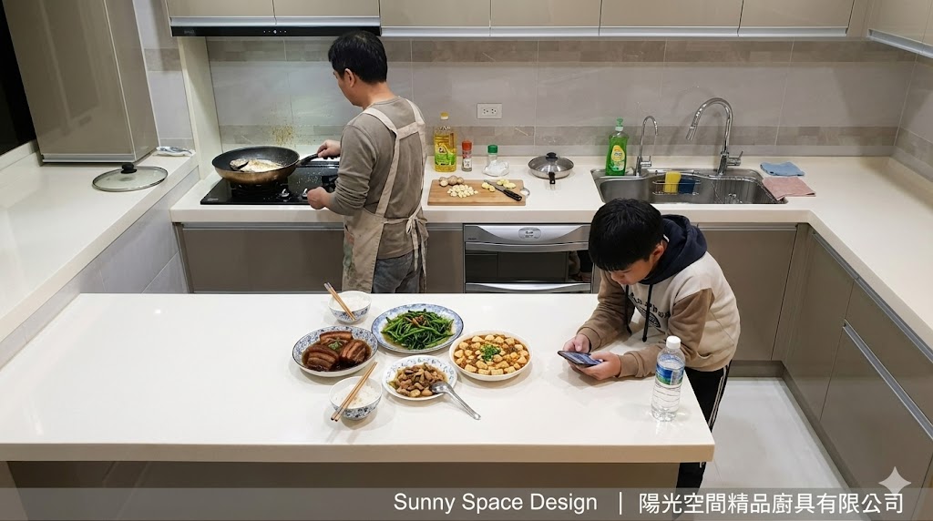 台北敦化南路霧咖結晶鋼烤廚具完工照