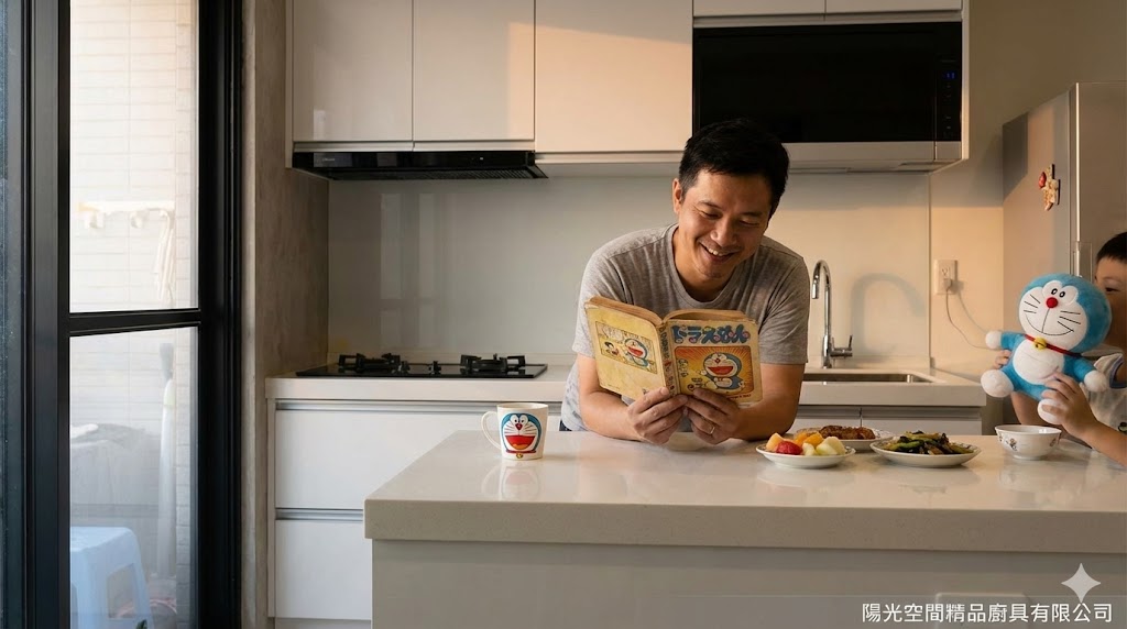 中和秀朗路一字形加中島廚具完工照