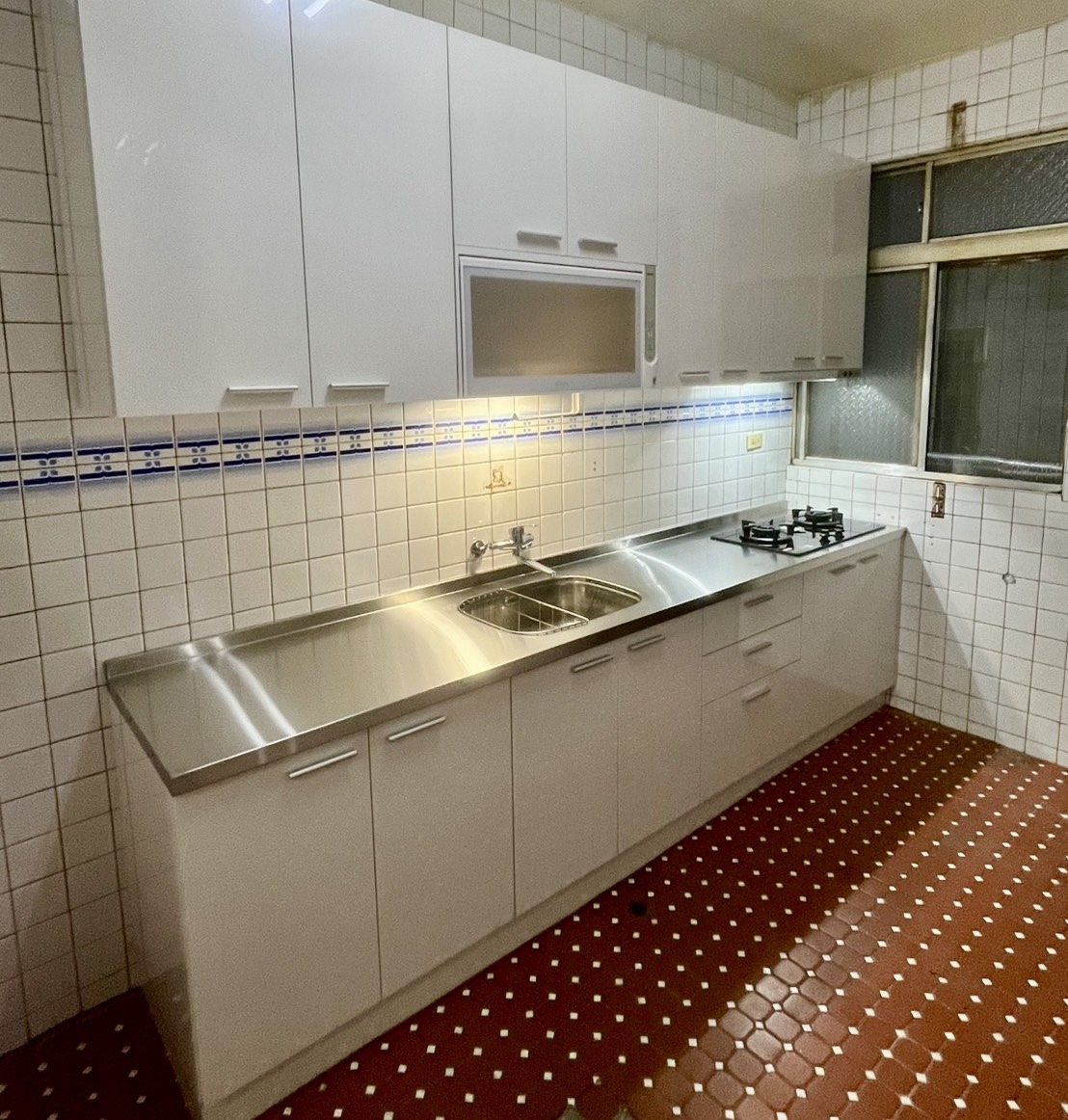 櫻花雙口玻璃爐與不鏽鋼檯面